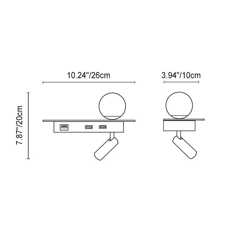 Black White Solid Color Wall Lamp