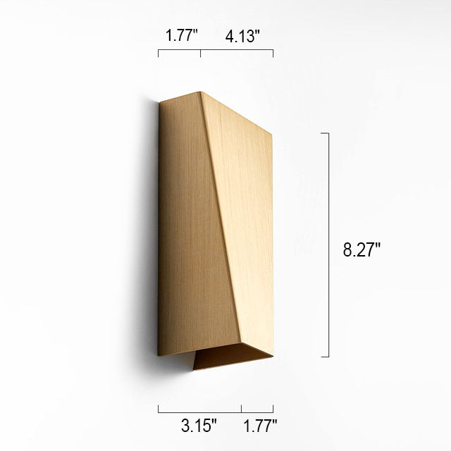 Brushed Aluminum Geometric Square Wall Lamp