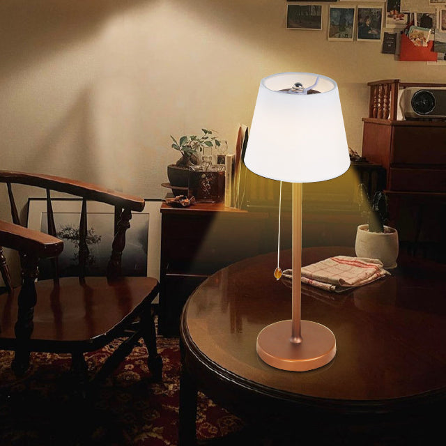 Fabric Aluminum Plastic Silica Table Lamp