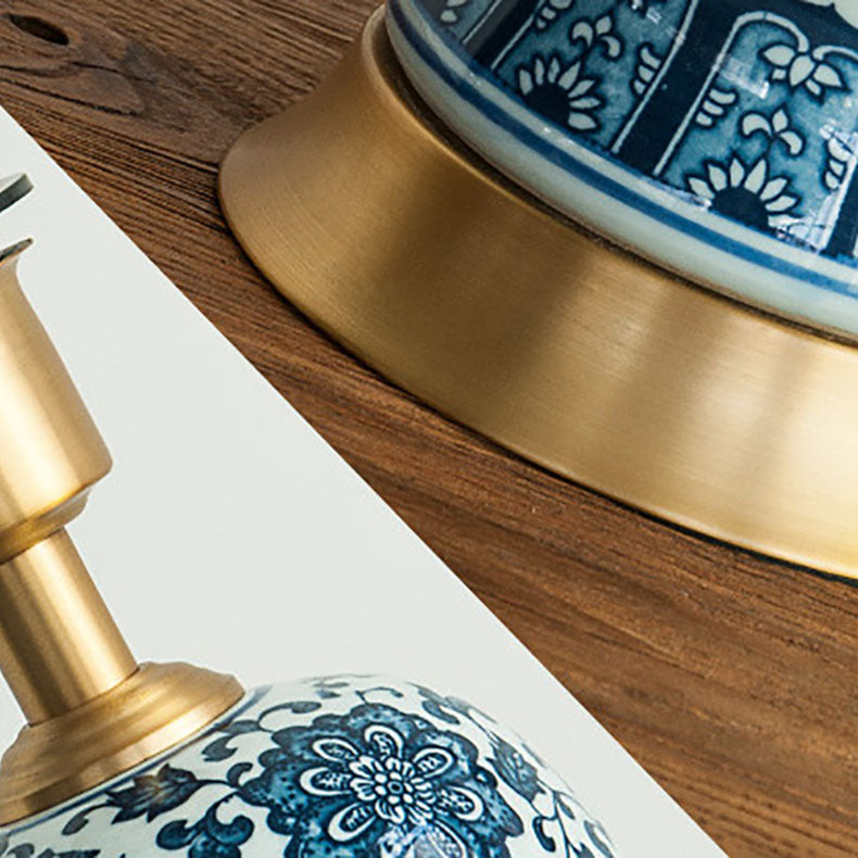 Vase Ceramic Fabric Bedroom Table Lamp