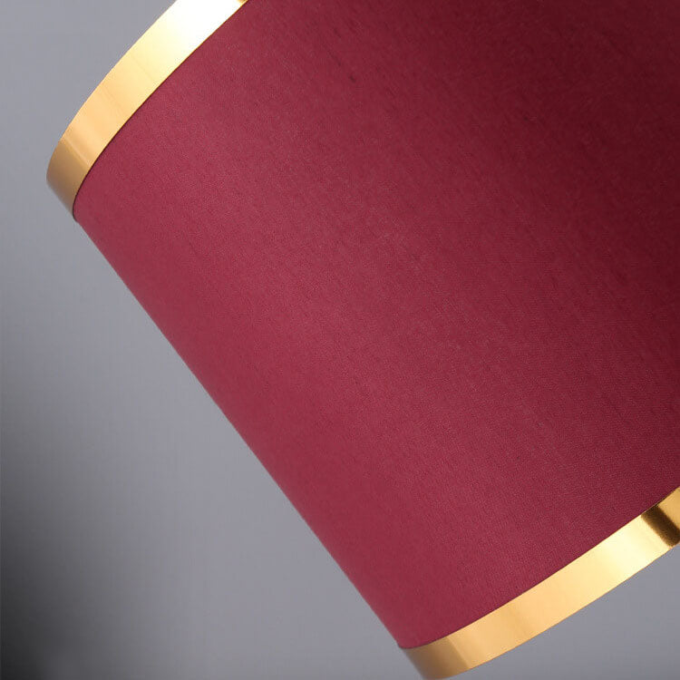 Red Fabric Knot Ring Table Lamp
