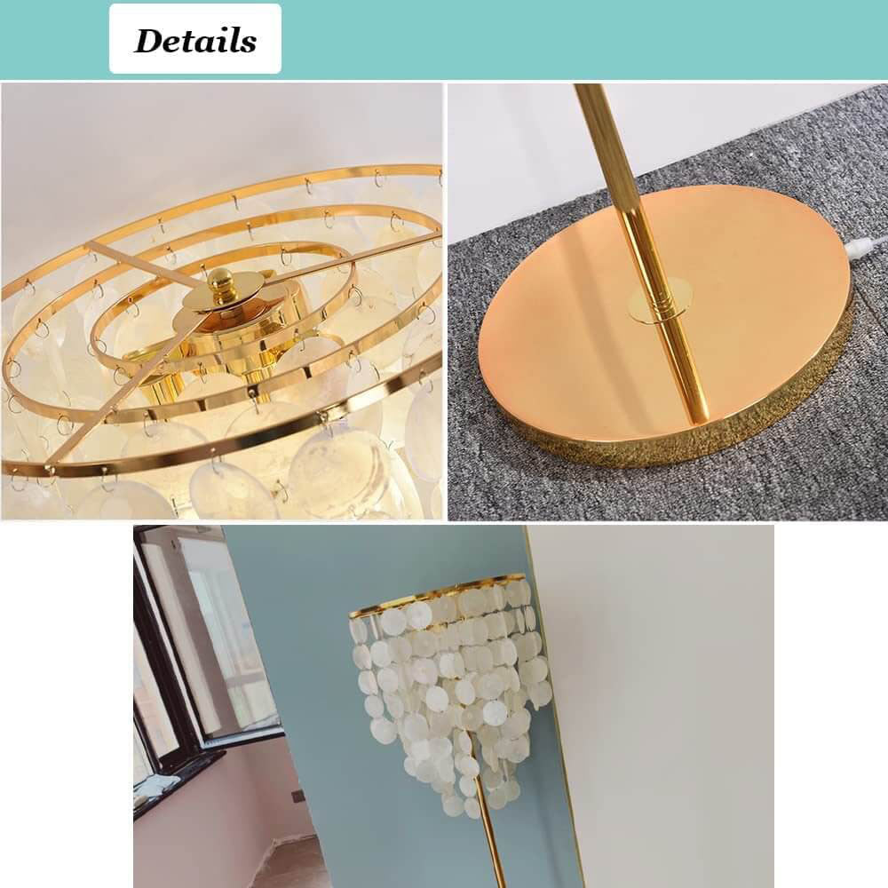 Seashell Column Floor Lamp