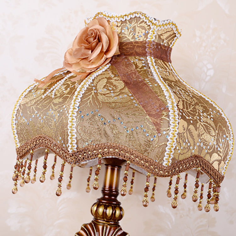 Pastoral Flower Pattern Fabric Table Lamp