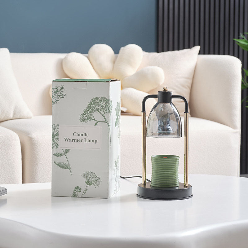 Iron Glass Conic Rectangular Table Lamp