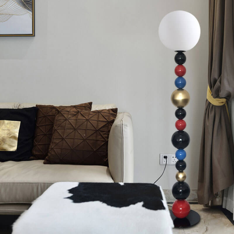 Colorful Round Ball Glass Floor Lamp