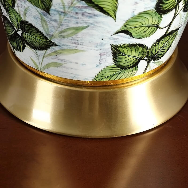 Painted Fabric Ceramic Table Lamp