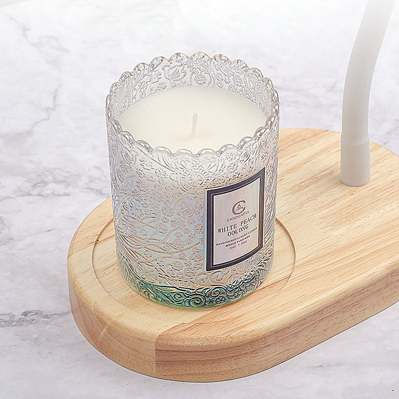 Floral Wood Iron Aroma Table Lamp