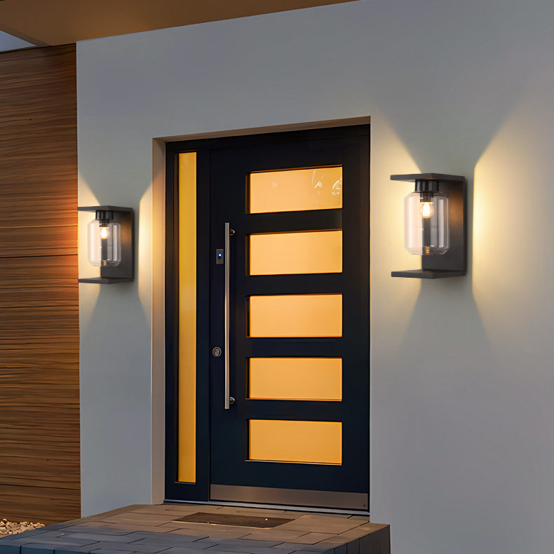 Stainless Steel Cylinder Glass Outdoor Light