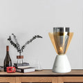 Marble Glass Cone Table Lamp