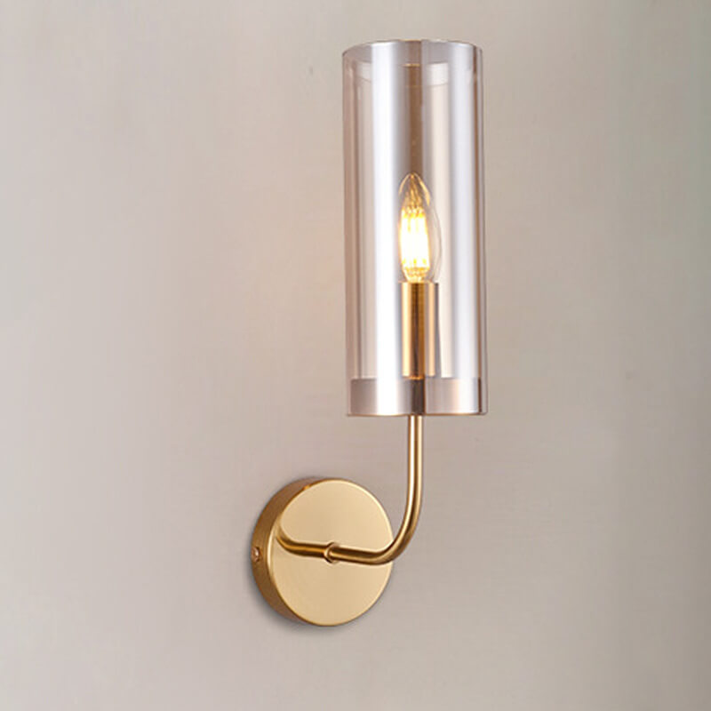 Glass Iron Wall Lamp