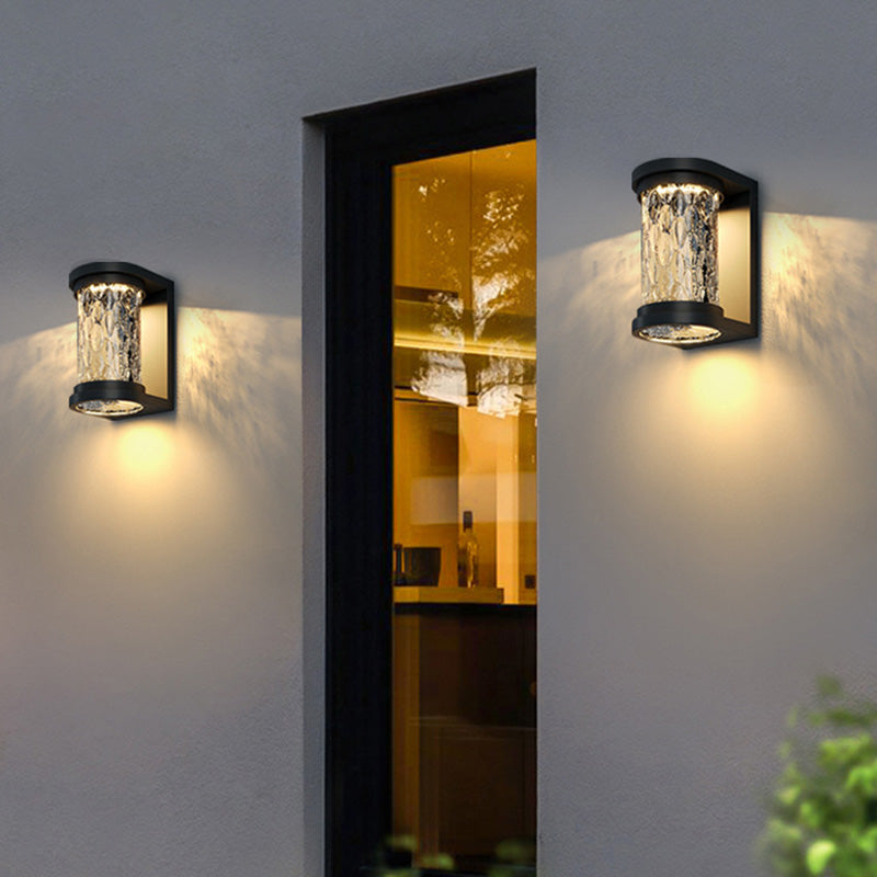 Stainless Steel Glass Cylinder Outdoor Light