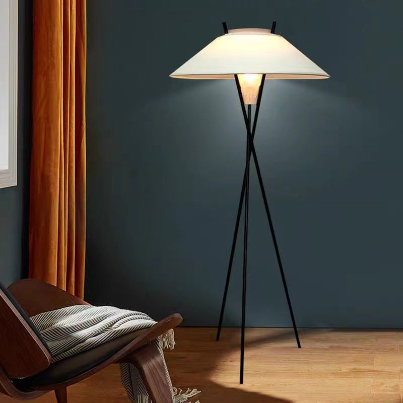 Contemporary Simplicity Semi-tapered Fabric Floor Lamp