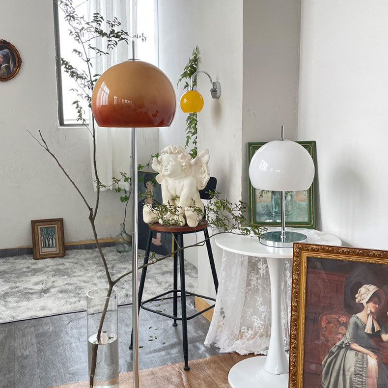 Semi-circular Glass Study Table Lamp