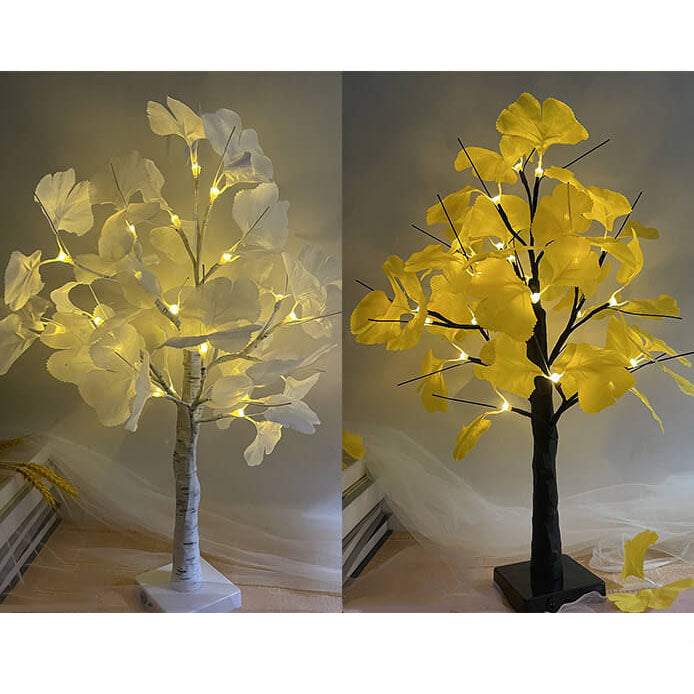 Christmas Lighted Ginkgo Tree Table Lamp