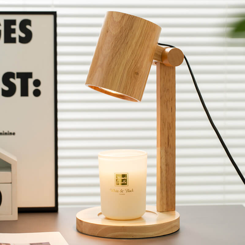 Solid Wood Head Melting Table Lamp