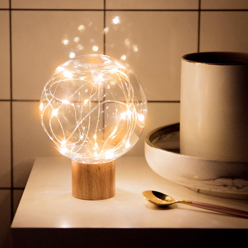 Plastic Lampshade Starry Night Table Lamp