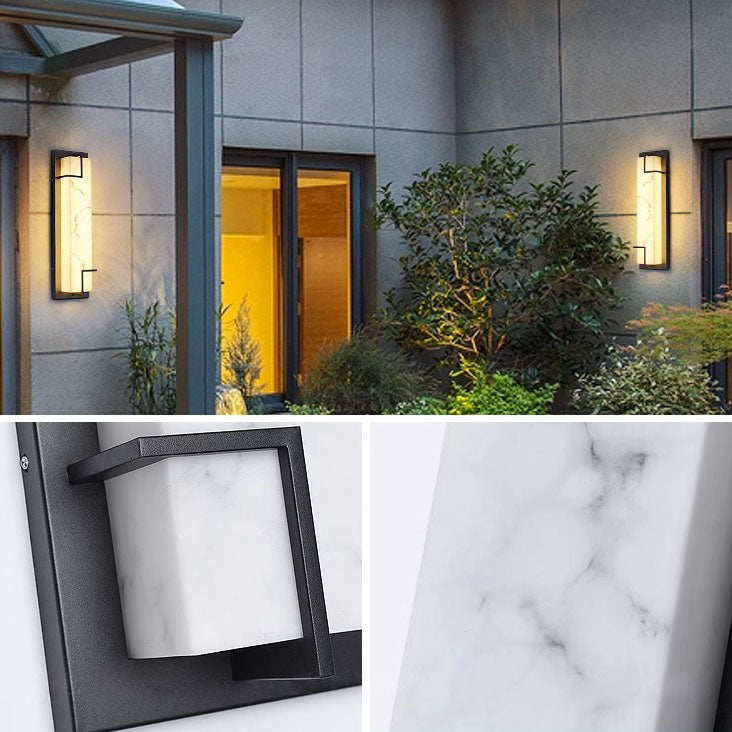 Rectangular Stainless Steel Resin Outdoor Light