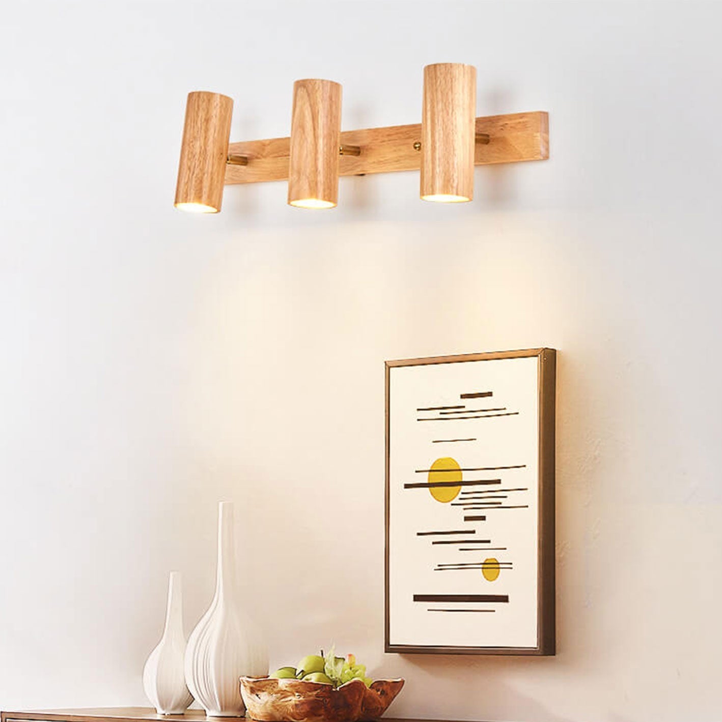 Wood 1/2/3 2-Light Wall Lamp
