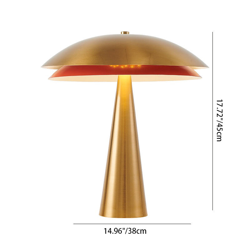 Iron Mushroom Shape Home 2-Light Table Lamp