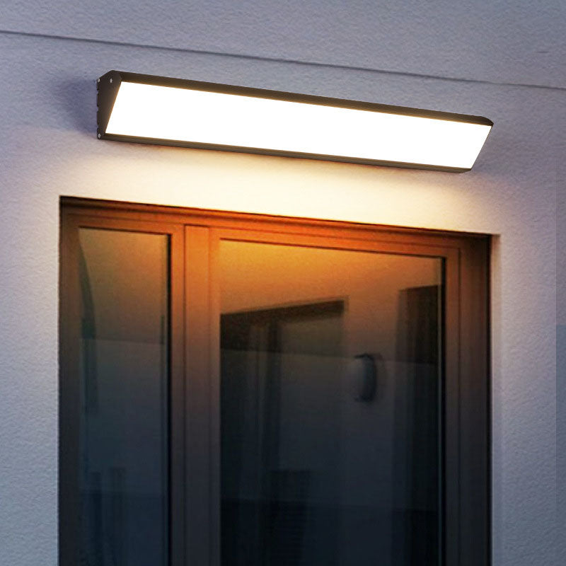 Rectangular Aluminum PC Patio Outdoor Light