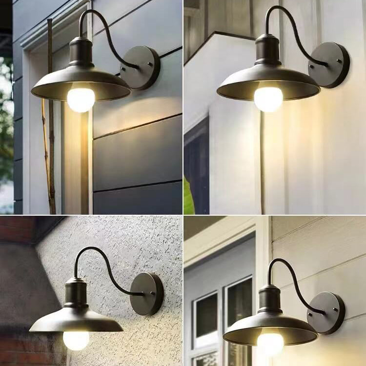 Loft Dome Iron Bent Outdoor Light