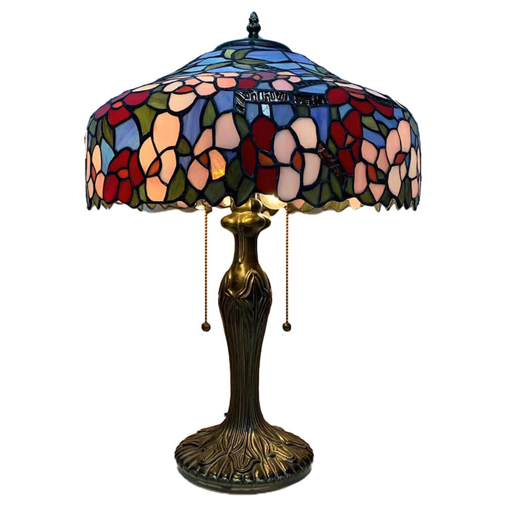Stained Glass Mediterranean Dome Table Lamp
