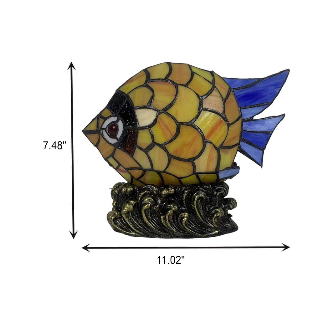 Fish Iron Glass Table Lamp