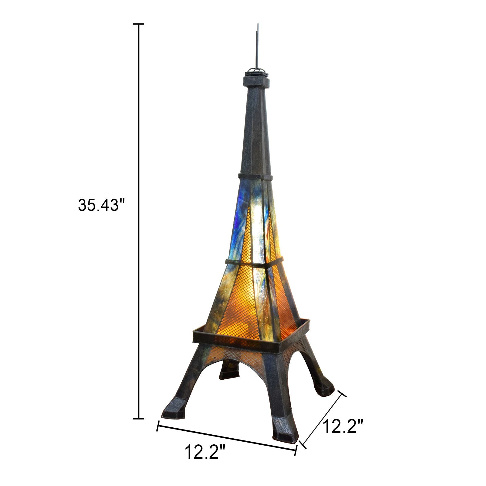 Tower Stained Glass Table Lamp