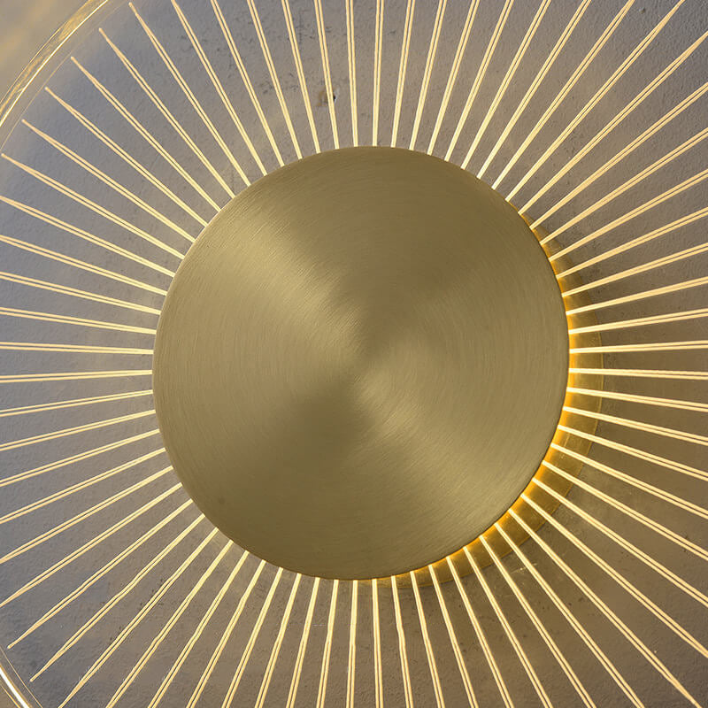 Full Copper Round Line Wall Lamp