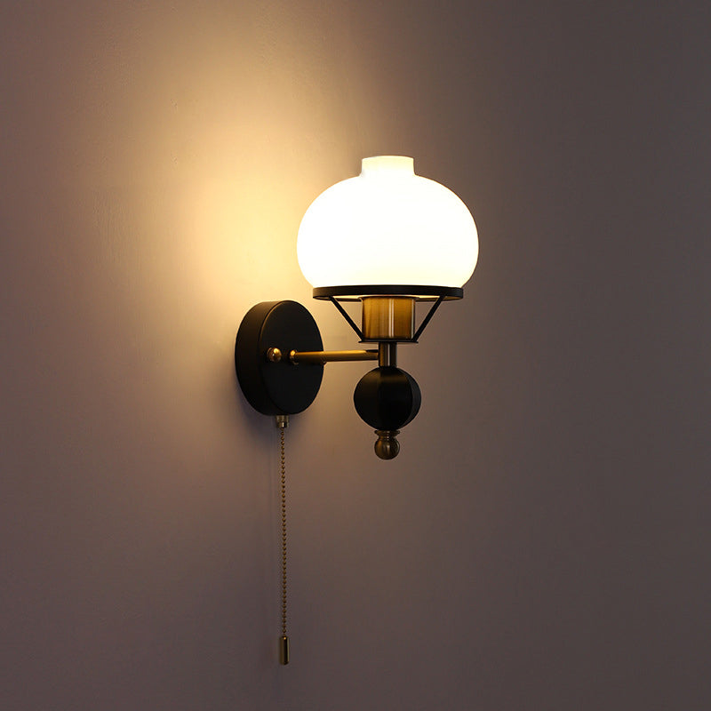 Geometric Circle Glass Iron Wall Lamp