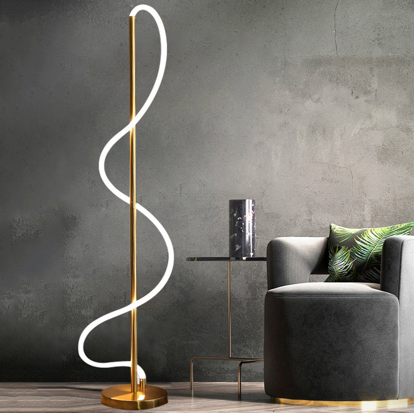 Line Iron Silicone Living Floor Lamp
