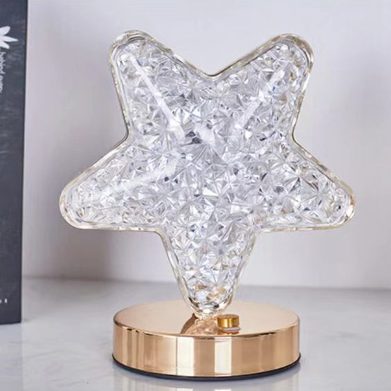 Star Acrylic Metal Bedroom Table Lamp