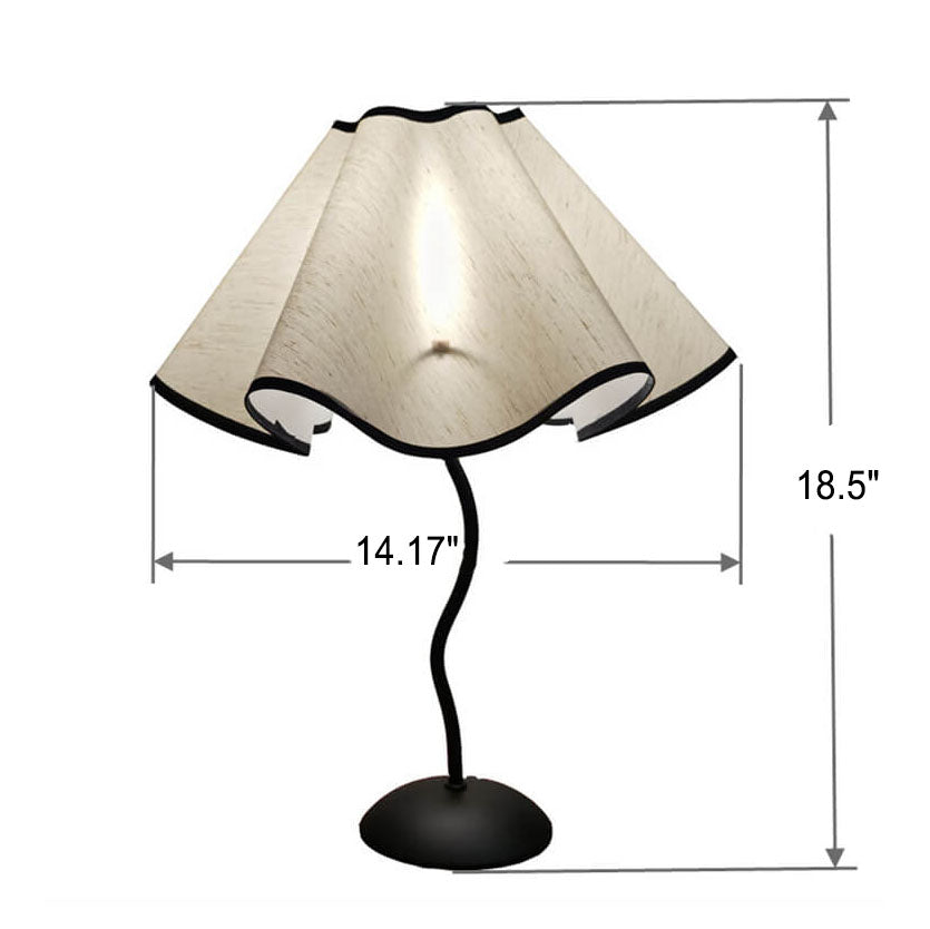 Fabric Petal Flower Table Lamp