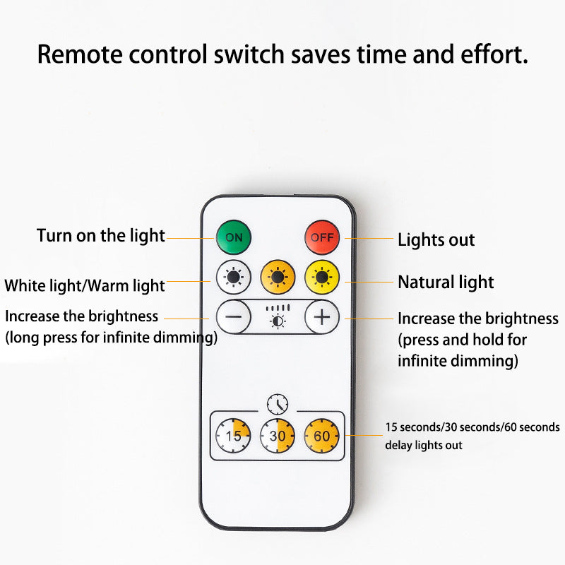 Long Rechargeable PC Bedroom Wall Lamp