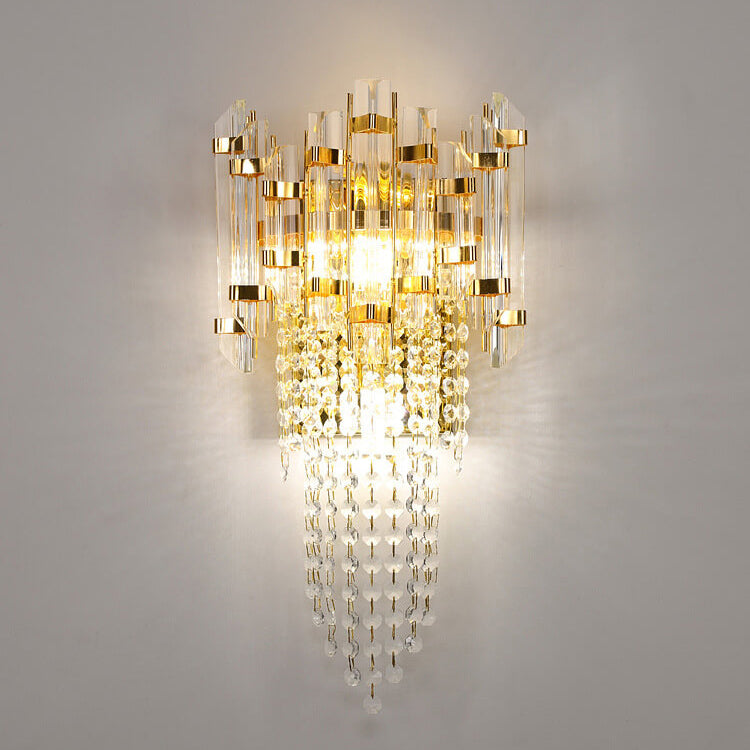 Crystal Tassel Gold 2/3 2-Light Wall Lamp