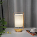 Wood Cloth Portable Night Table Lamp