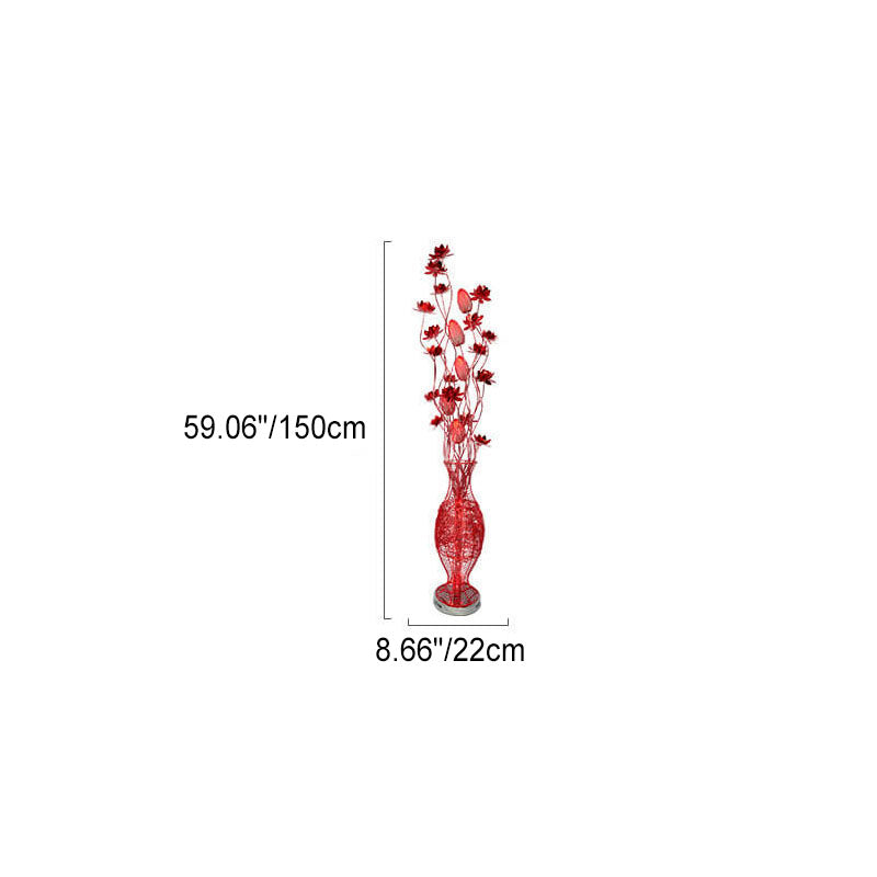 European Style Vase Flower Floor Lamp