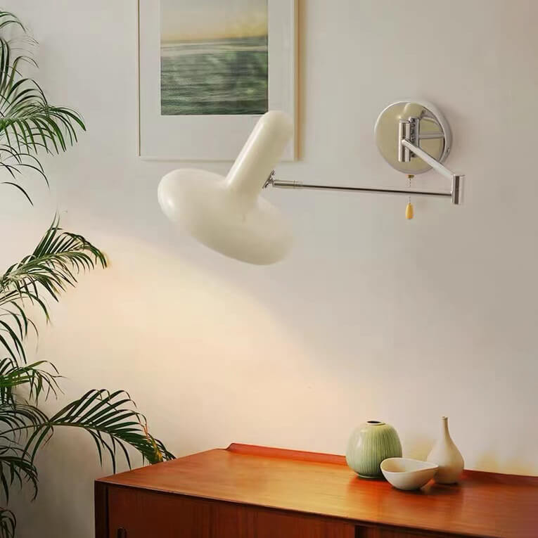Cream White Iron Rocker Wall Lamp