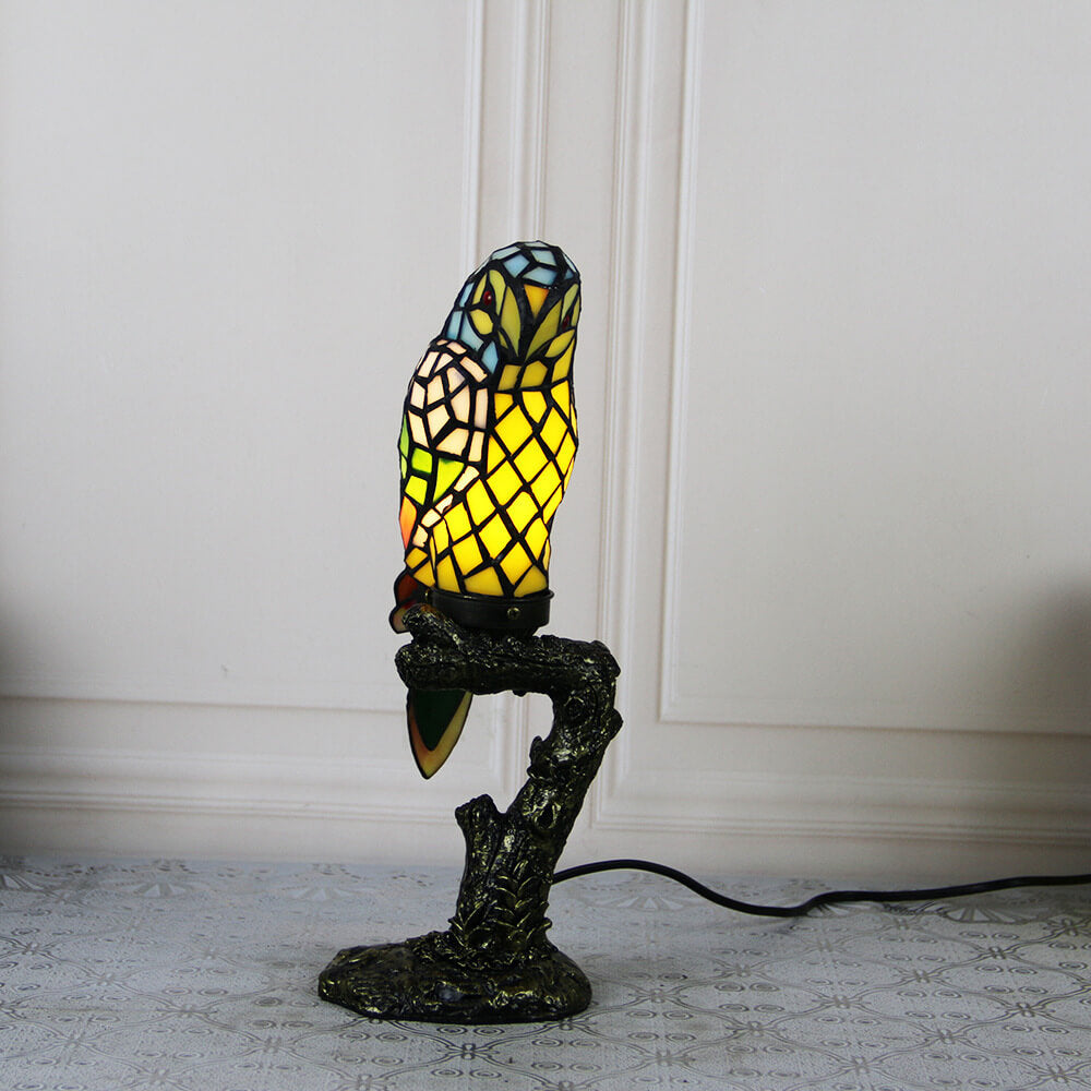 American Parrot Stained Glass Table Lamp
