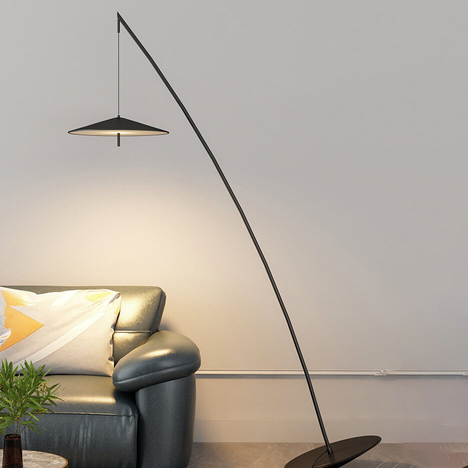 Black Tilt Fishing Rod Floor Lamp