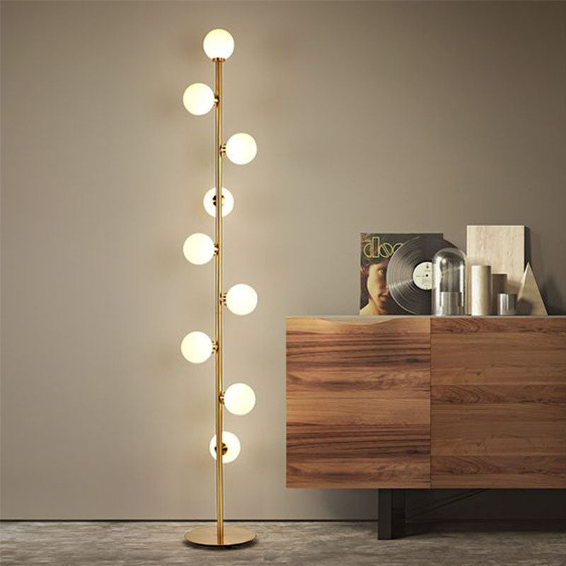 Contemporary Scandinavian Metal 9-Light Floor Lamp