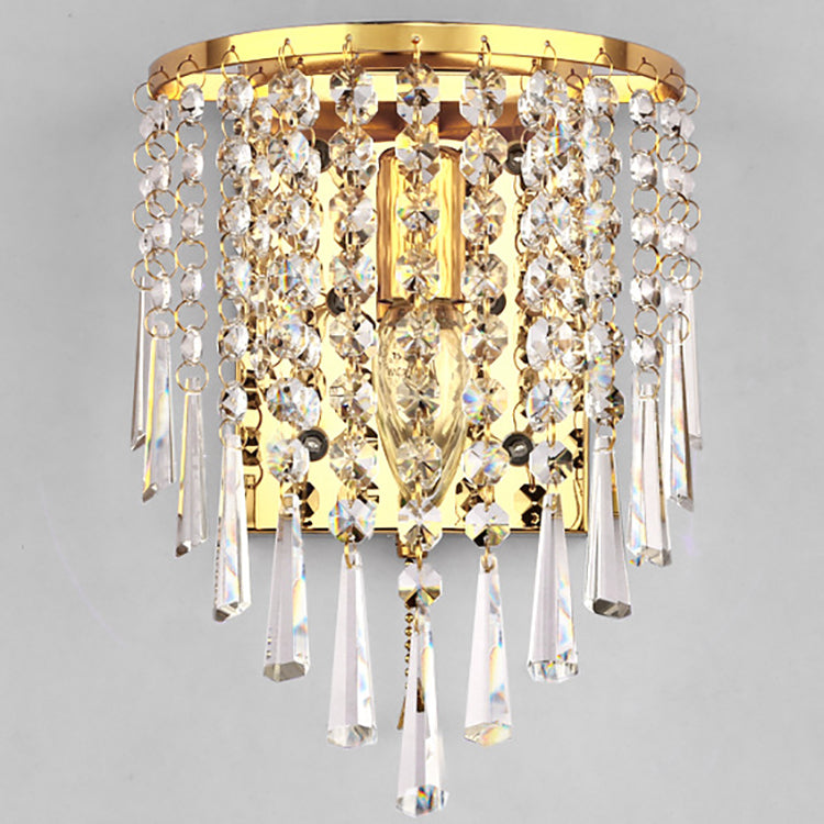 Half Round Octagonal Beads Wall Lamp