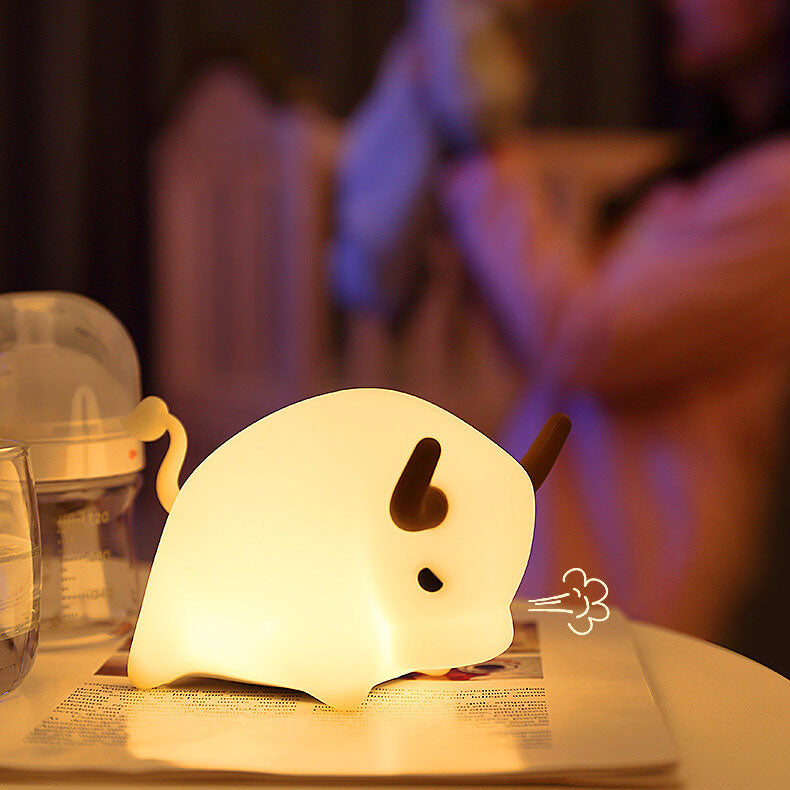Animal Cow Silicone Timer Table Lamp