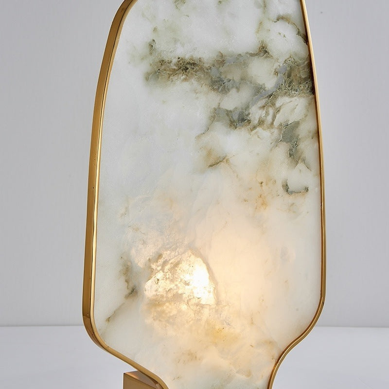 Irregular Marble Hardware Edge Table Lamp