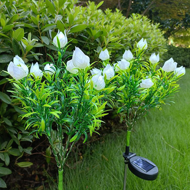 Waterproof Imitation Gardenia Solar Outdoor Light