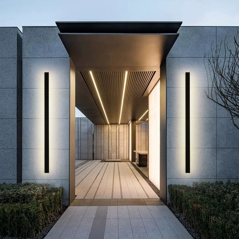 Long Rectangular Aluminum Acrylic Outdoor Light