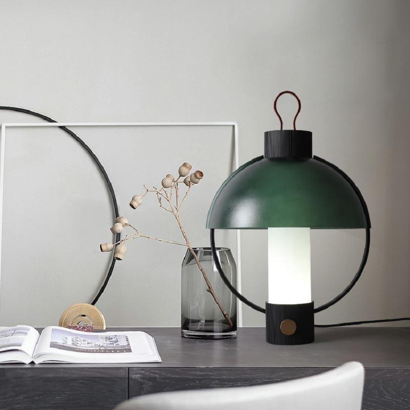 Round Dome Cylinder Aluminum Table Lamp