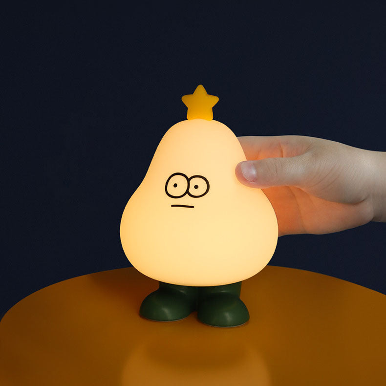 Cartoon Pear Silicone Timing Table Lamp
