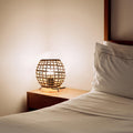 Farmhouse Metal Weaving Cane Table Lamp