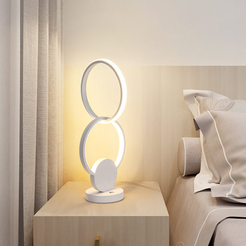 Acrylic Dual Ring Interlocking Table Lamp